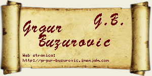 Grgur Buzurović vizit kartica